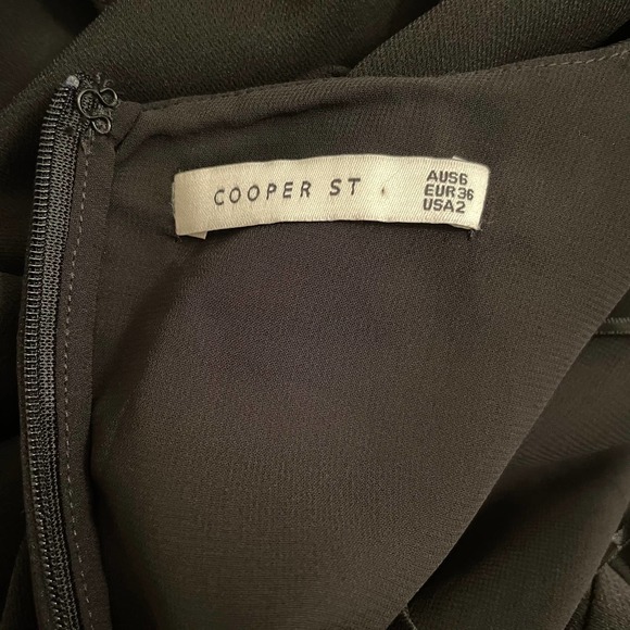 Cooper St River Flutter Sleeve Wrap Dress Black - Picture 5 of 8